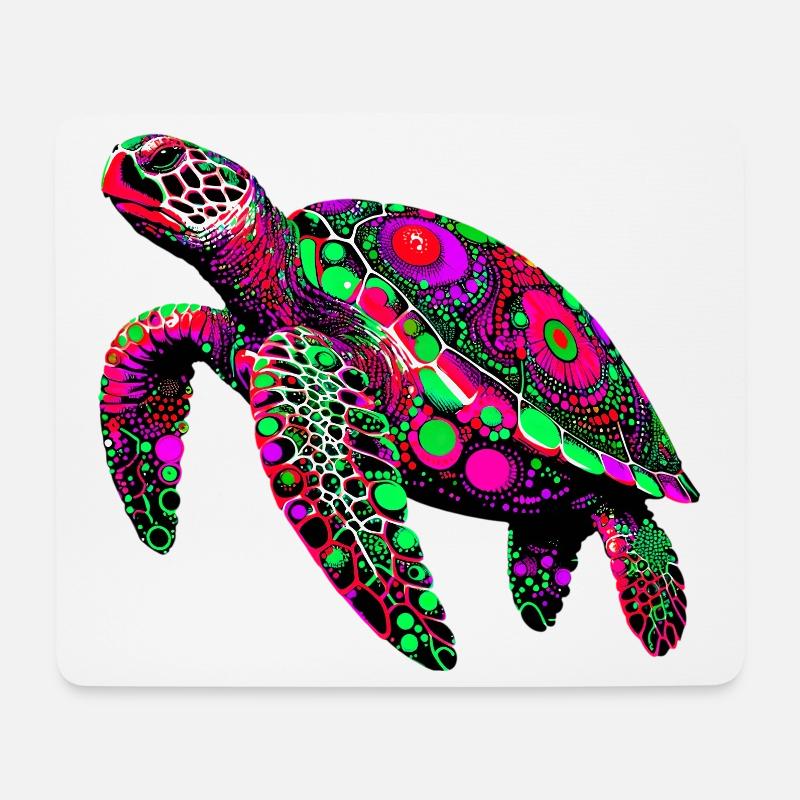 Schildkröte - Mousepad (Querformat) - Weiß