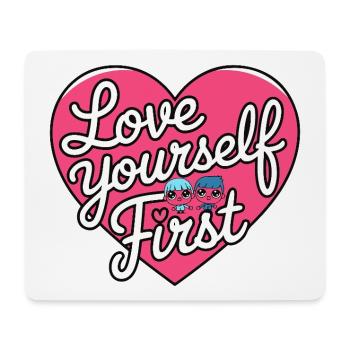 love yourself first Galentine’s Day 2026 - Tapis de souris (format paysage) - blanc - Devant