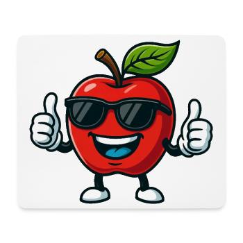 Fruity Red Apple Summer Cool Thumbs Up - Mouse Pad (horizontal) - white - Front