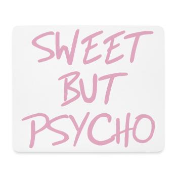 Dicton doux mais psychopathe en rose - Tapis de souris (format paysage) - blanc - Devant