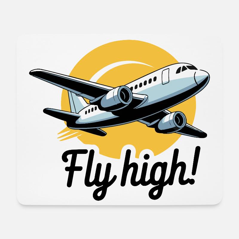 Airliner Flight Sun Fly High - Mouse Pad (horizontal) - white