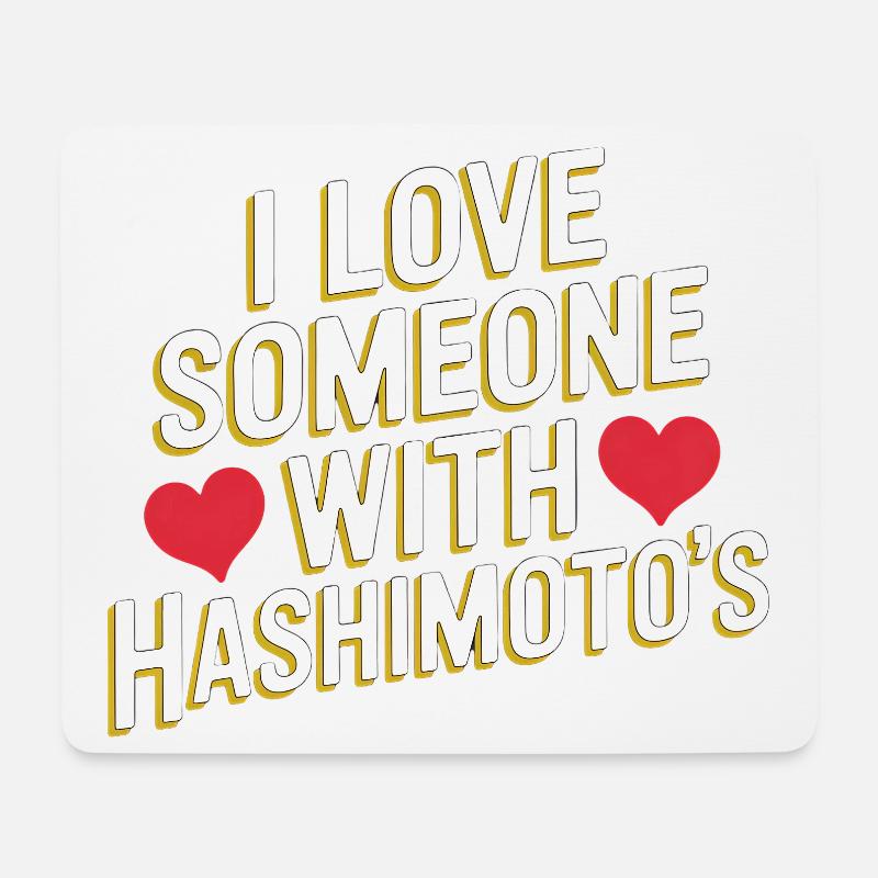 Ich liebe jemanden mit Hashimoto - Mousepad (Querformat) - Weiß