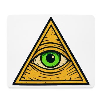 Allsehendes Auge Dreieck - Mousepad (Querformat) - Weiß - Vorne