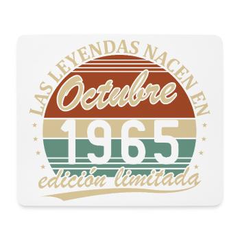 Octobre 1965 Vintage Rétro Cadeau d’Anniversaire - Tapis de souris (format paysage) - blanc - Devant