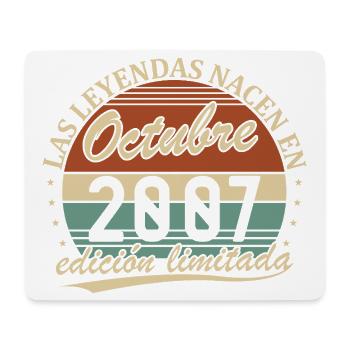 October 2007 Vintage Retro Birthday Gift - Mouse Pad (horizontal) - white - Front