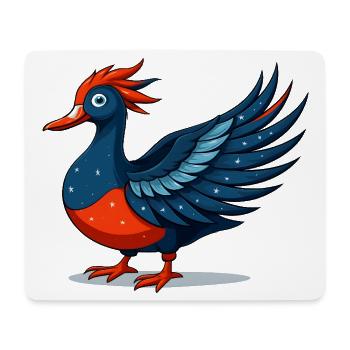 Geflügelter blauer Sternadler - Mousepad (Querformat) - Weiß - Vorne