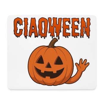 Halloween? Ciaoween ! Jeu de mots amusant pour faire peur - Tapis de souris (format paysage) - blanc - Devant