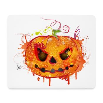 Gruseliger Halloween-Kürbis im Graffiti-Stil - Mousepad (Querformat) - Weiß - Vorne