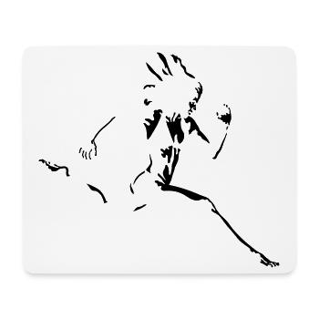 coureur - Tapis de souris (format paysage) - blanc - Devant