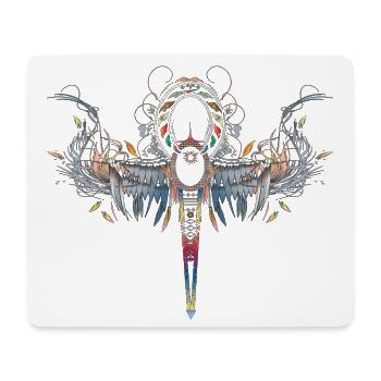 Symbole Magique Ankh avec des ailes et des ornements - Tapis de souris (format paysage) - blanc - Devant