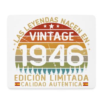 Born In 1946 Vintage 80 Years Birthday - Mouse Pad (horizontal) - white - Front