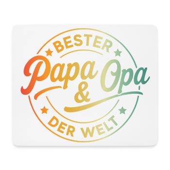 Meilleur papa et grand-père du monde – Idée rétro pour la fête des pères - Tapis de souris (format paysage) - blanc - Devant