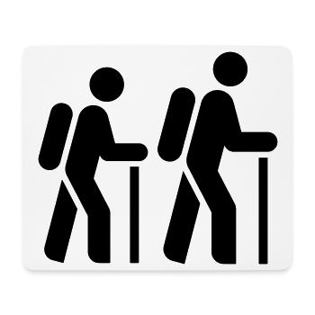 Hiker, Pilgrim, Tourist, Pilgrimage Route - Mouse Pad (horizontal) - white - Front