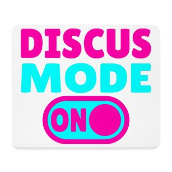 Discus Mode ON - Discus Thrower - Mouse Pad (horizontal) - white - Front