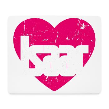 I Love Isaac Pink Heart I Love Isaac - Mouse Pad (horizontal) - white - Front