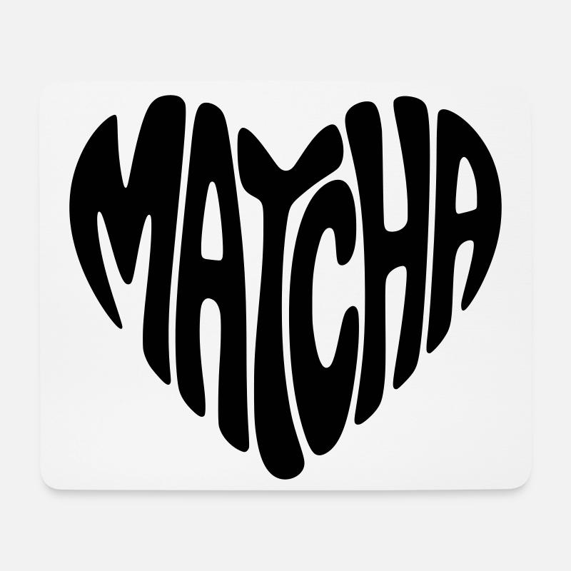 Matcha - Mousepad (Querformat) - Weiß