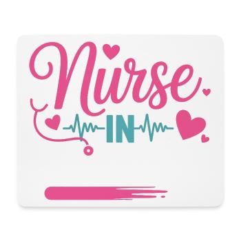 Nurse In Progress Pink Blue - Mouse Pad (horizontal) - white - Front