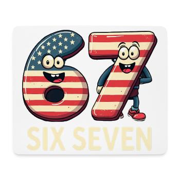 US Flag 67 Memes Six Seven - Mouse Pad (horizontal) - white - Front