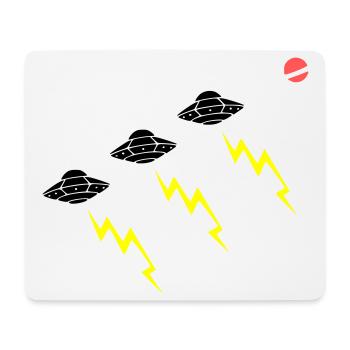 UFO Invasion Lightning Attack Alien Vector - Mouse Pad (horizontal) - white - Front