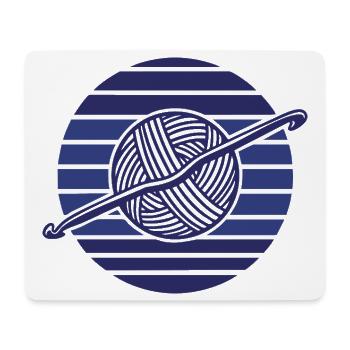 Lustige Häkelgarnliebhaber Häkelhaken Sonnenuntergang - Mousepad (Querformat) - Weiß - Vorne
