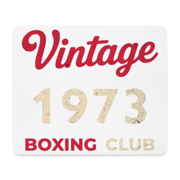 Vintage 1973 – Boxing Club Retro Geburtsjahr - Mousepad (Querformat) - Weiß - Vorne
