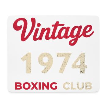Vintage 1974 – Boxing Club Retro Geburtsjahr - Mousepad (Querformat) - Weiß - Vorne