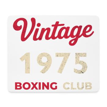 Vintage 1975 – Boxing Club Retro Geburtsjahr - Mousepad (Querformat) - Weiß - Vorne