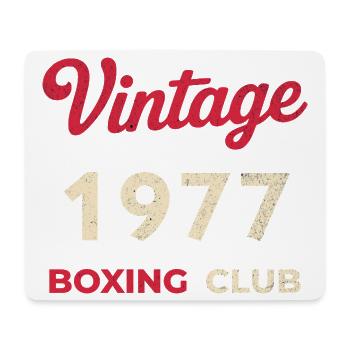 Vintage 1977 – Boxing Club Retro Birth Year - Mouse Pad (horizontal) - white - Front