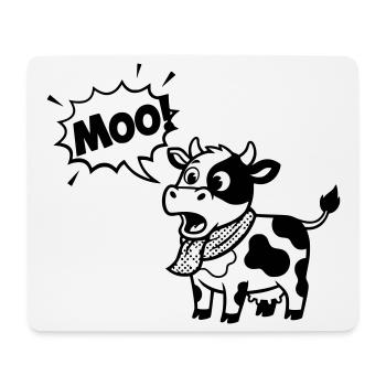 Funny Cow Moo Comic Speech Bubble - Mouse Pad (horizontal) - white - Front