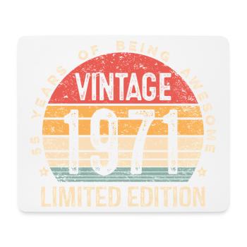 Vintage 1971 Limited Edition 55 Jahre altes 55-jähriges Geburtstag - Mousepad (Querformat) - Weiß - Vorne