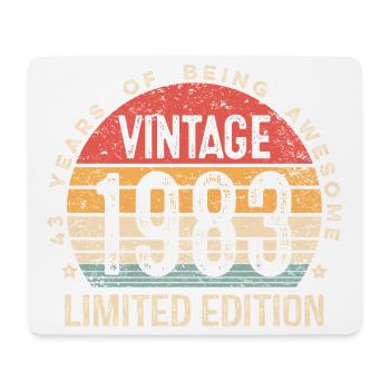 Retro 1983 Vintage Limited Edition 43. Geburtstag - Mousepad (Querformat) - Weiß - Vorne