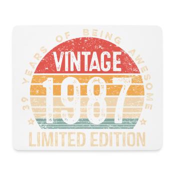 1987 Vintage Limited Edition 39. Geburtstagsgeschenke - Mousepad (Querformat) - Weiß - Vorne