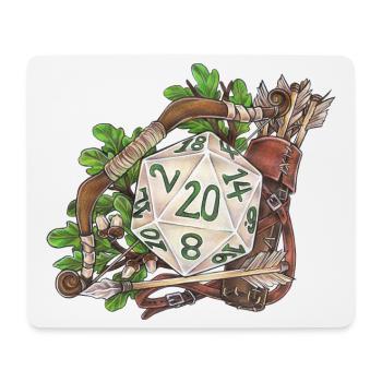 Rollenspiel Tabletop D20 Würfel Geschenk Ranger - Mousepad (Querformat) - Weiß - Vorne