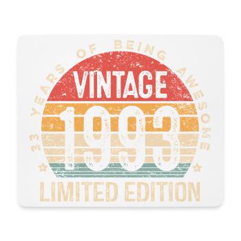 Vintage 1993 Limited Edition 33rd Birthday  - Mouse Pad (horizontal) - white - Front