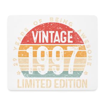 Vintage Est 1997 Édition Limitée 29e anniversaire - Tapis de souris (format paysage) - blanc - Devant
