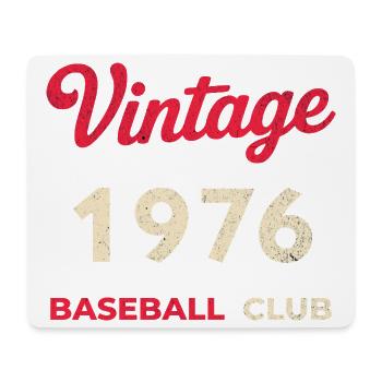 Vintage 1976 – Baseball Club Retro Birth Year - Mouse Pad (horizontal) - white - Front