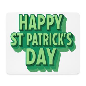 Frohe St. Patrick's Day grüne Pop Art - Mousepad (Querformat) - Weiß - Vorne