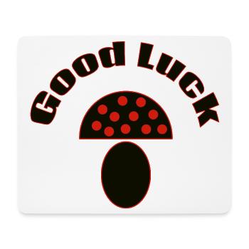 Good Luck Mushroom Minimal Icon Design - Mouse Pad (horizontal) - white - Front