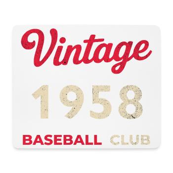 Vintage 1958 – Baseball Club Retro Birth Year - Mouse Pad (horizontal) - white - Front