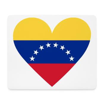 Venezuela Herz Flagge Design - Mousepad (Querformat) - Weiß - Vorne