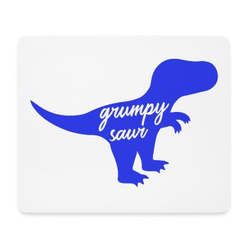 Grumpysaur Funny Dinosaur T-Rex Silhouette - Mouse Pad (horizontal) - white - Front