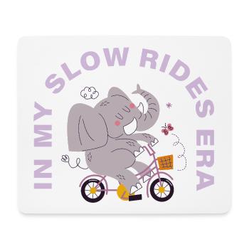 In My Slow Rides Era – Cozy Bicycle Motif - Mouse Pad (horizontal) - white - Front