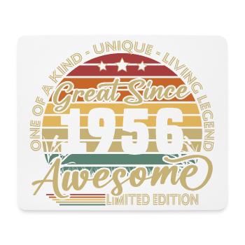 Cadeau de 70e anniversaire 1956 Vintage Retro - Tapis de souris (format paysage) - blanc - Devant