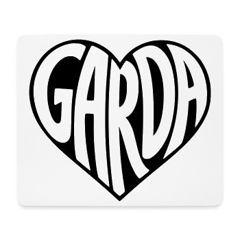 Garda, Lake Garda Heart Typography - Mouse Pad (horizontal) - white - Front