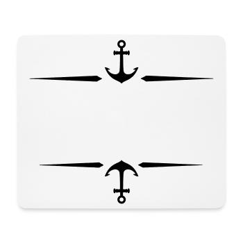 Anchor icon - Mouse Pad (horizontal) - white - Front