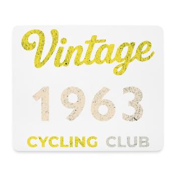 Vintage 1963 – Cycling Club Retro Birth Year - Mouse Pad (horizontal) - white - Front