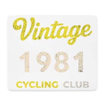 Vintage 1981 – Cycling Club Retro Birth Year - Mouse Pad (horizontal) - white - Front
