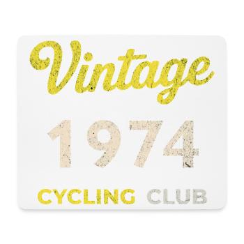 Vintage 1974 – Cycling Club Retro Birth Year - Mouse Pad (horizontal) - white - Front