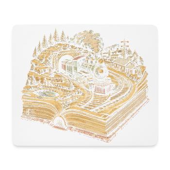 Chemin de fer miniature - Tapis de souris (format paysage) - blanc - Devant
