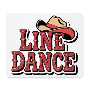 Line Dance Cowboy Hat - Mouse Pad (horizontal) - white - Front